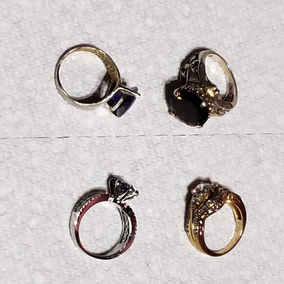 Set of 4 Rings, All 925 - Picture 3 of 9